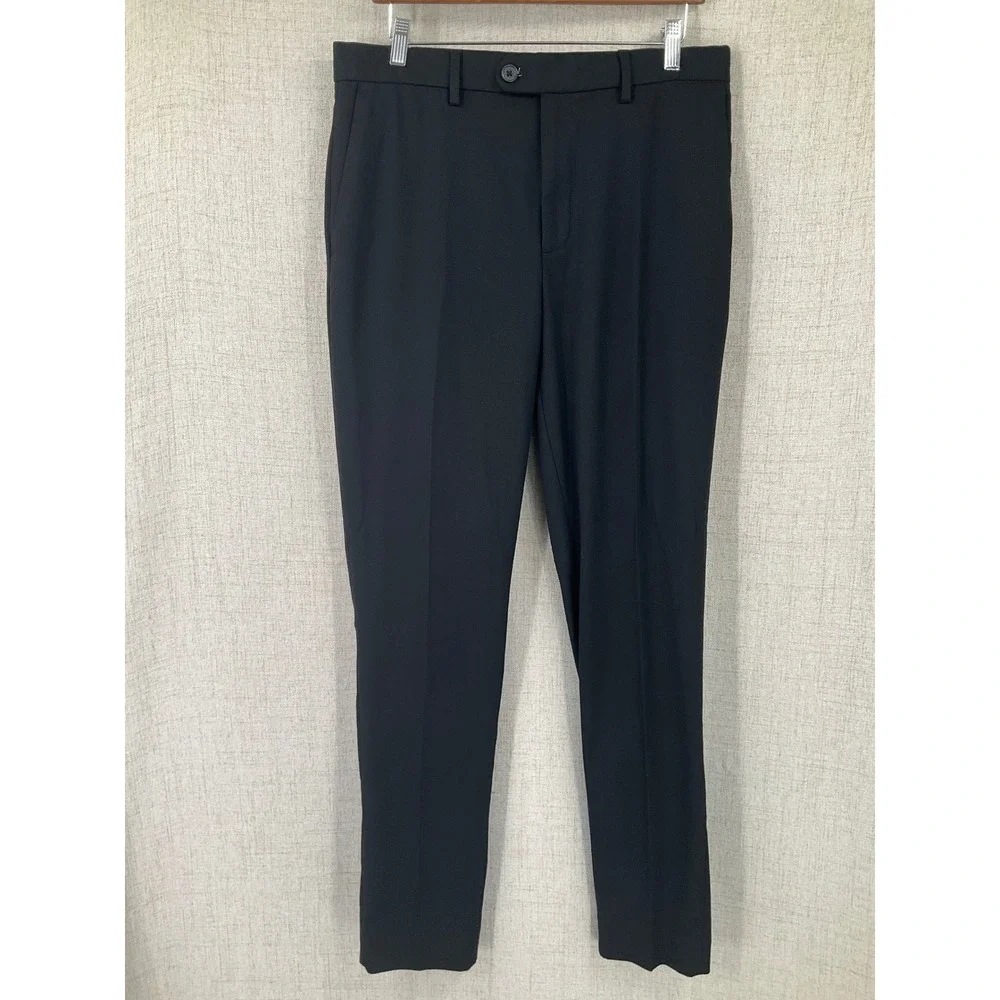 Banana Republic Dress Pants Mens 32x33 Black Tailored Fit Classic Professional